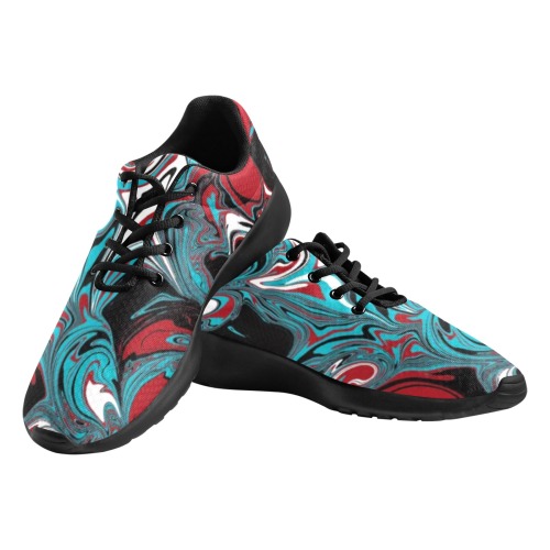 Dark Wave of Colors Men's Athletic Shoes (Model 0200)