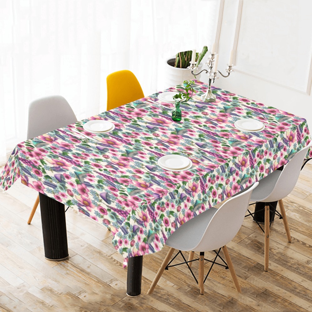 Poisonous Plants Cotton Linen Tablecloth 60"x120"