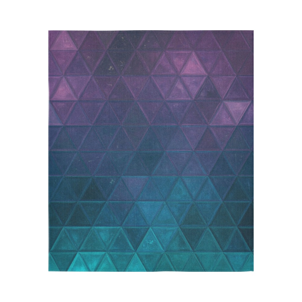 mosaic triangle 21 Cotton Linen Wall Tapestry 51"x 60"