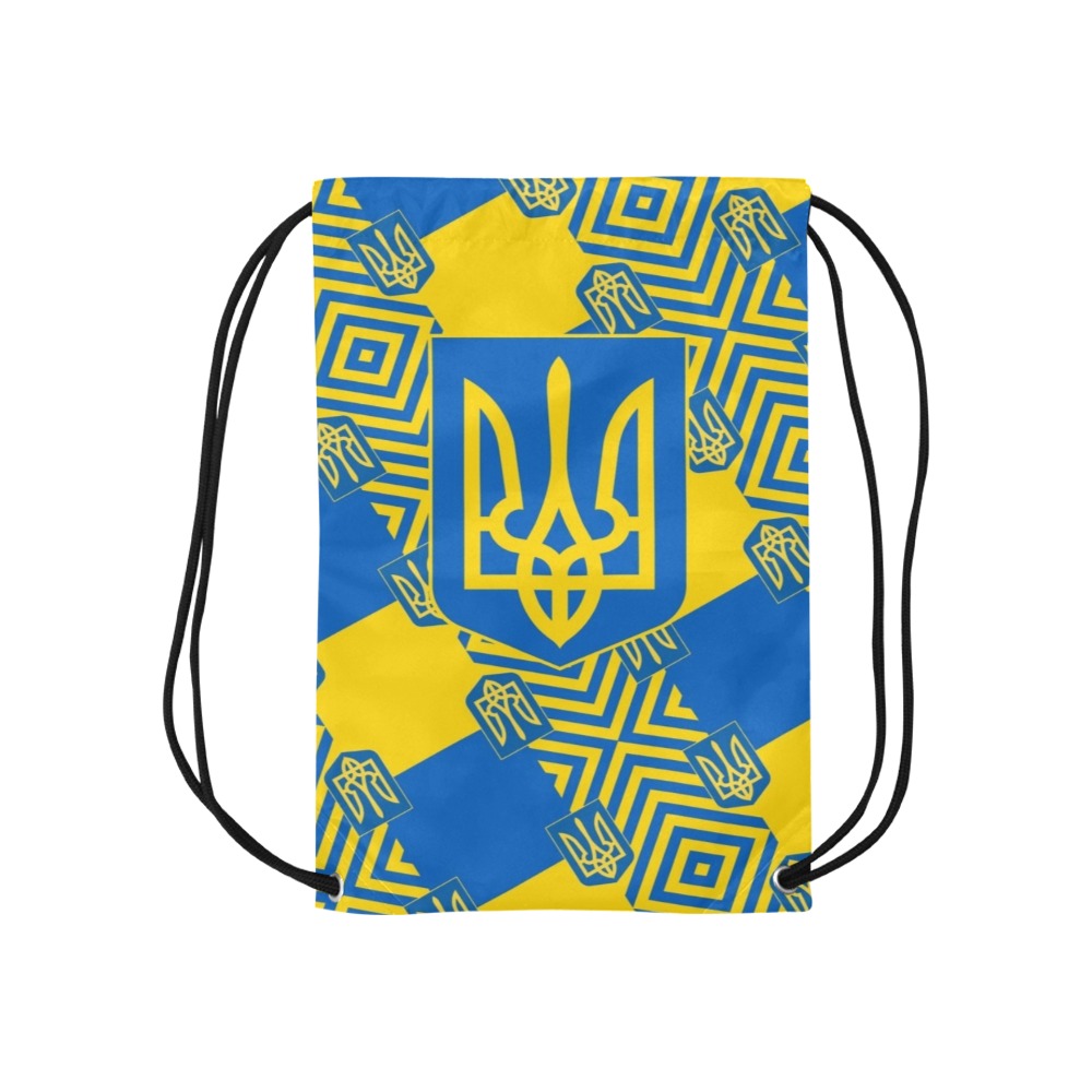 UKRAINE 2 Small Drawstring Bag Model 1604 (Twin Sides) 11"(W) * 17.7"(H)
