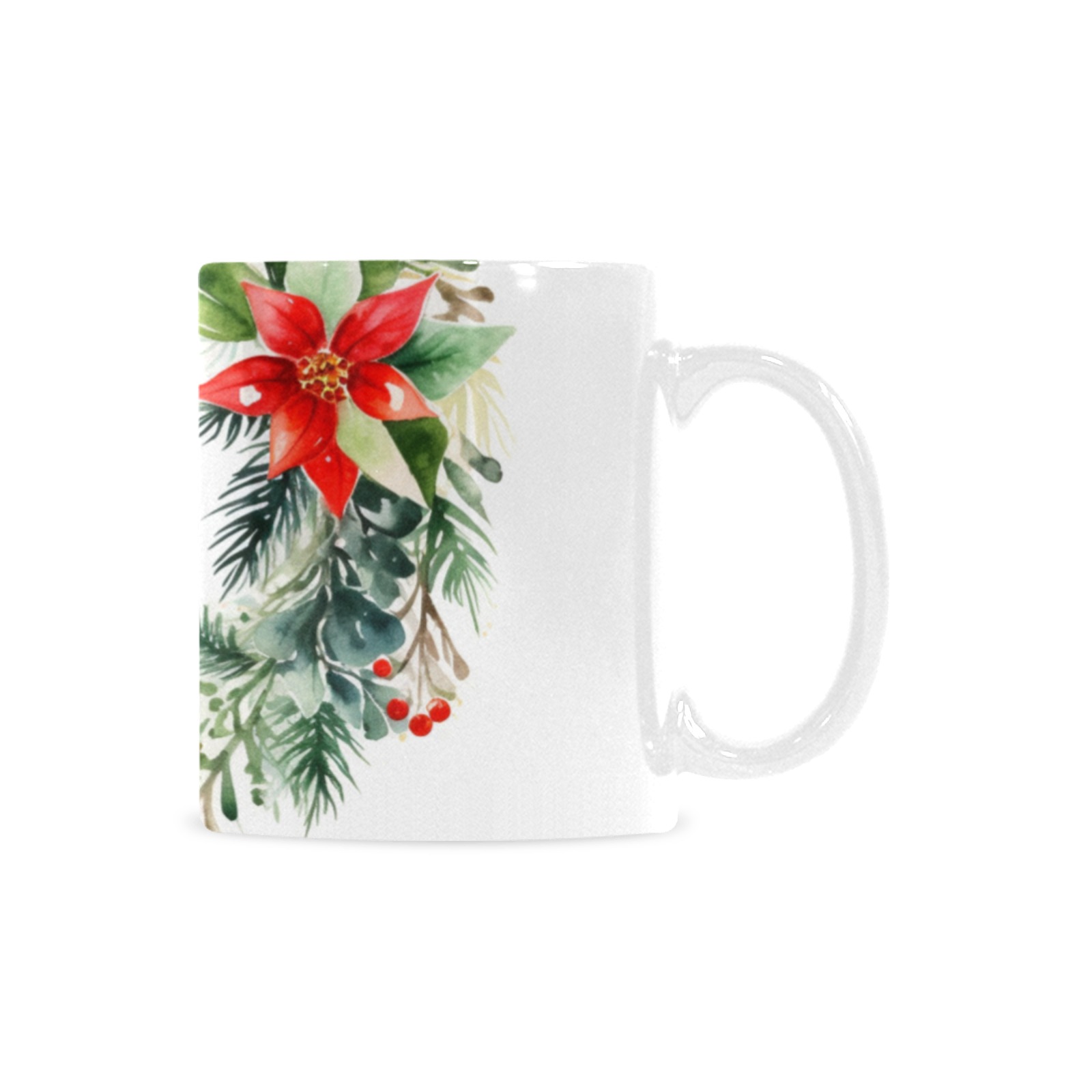 Christmas Wreath v2 Custom White Mug (11oz)