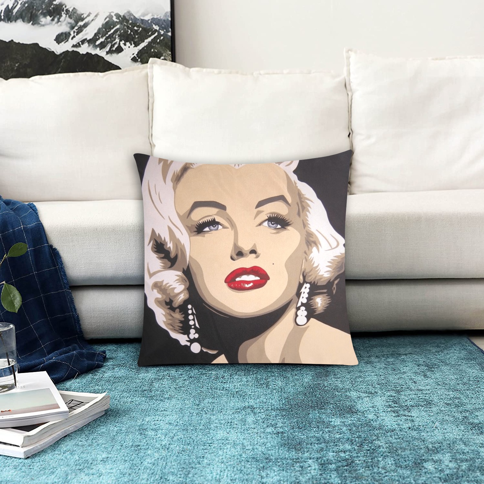 Classic Marilyn Custom Zippered Pillow Cases 18"x18" (Two Sides)