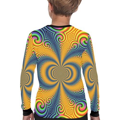 Psychedelic Kids' All Over Print Long Sleeve T-shirt (Model T51)