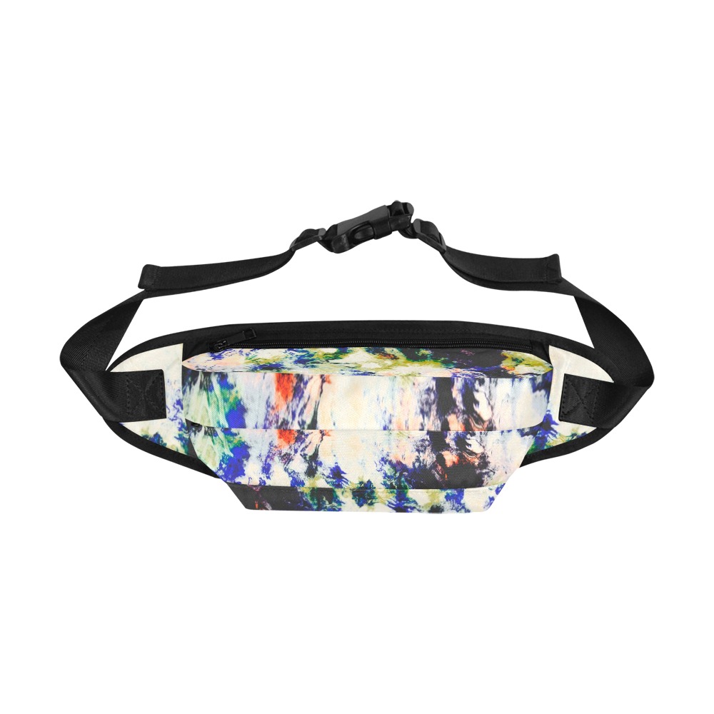Modern watercolor colorful marbling Fanny Pack/Large (Model 1676)
