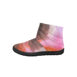 Waves desert paintbrush Women's Cotton-Padded Shoes (Model 19291)