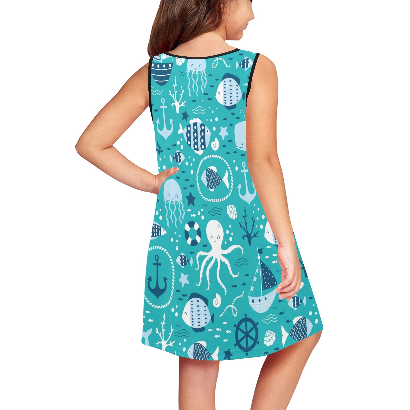 bb 9556IUUY Girls' Sleeveless Dress (Model D58)