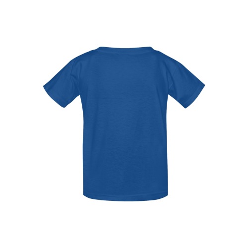 Franciscan Tau Cross Peace and Good  Blue Metallic Kid's  Classic T-shirt (Model T22)