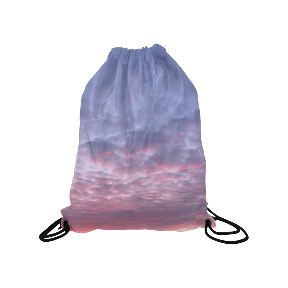Morning Purple Sunrise Collection Medium Drawstring Bag Model 1604 (Twin Sides) 13.8"(W) * 18.1"(H)