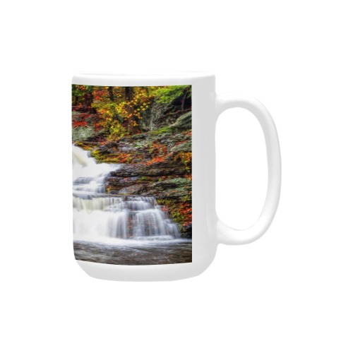 Autumn Waterfall Custom Ceramic Mug (15OZ)