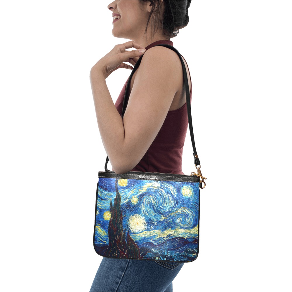 Van Gogh's Starry Night Small Shoulder Bag (Model 1710)