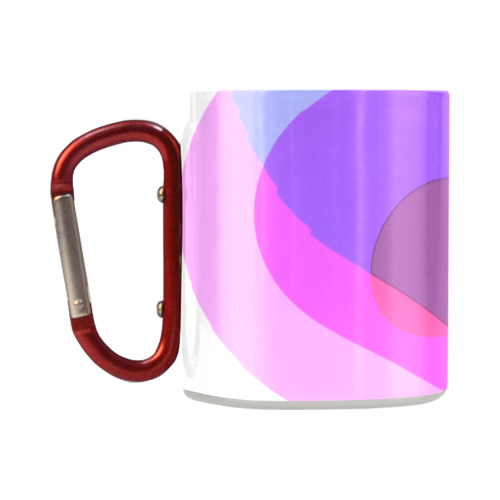 Purple Retro Groovy Abstract 409 Classic Insulated Mug(10.3OZ)