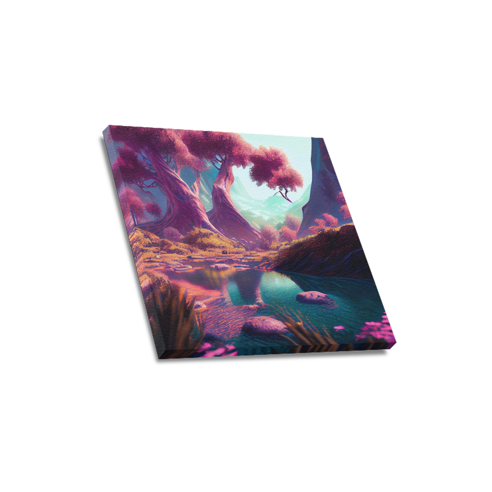 psychedelic landscape 19 Upgraded Canvas Print 16"x16"
