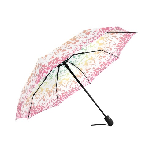 Ô Pastel Sponged Spectrum on White Auto-Foldable Umbrella (Model U04)