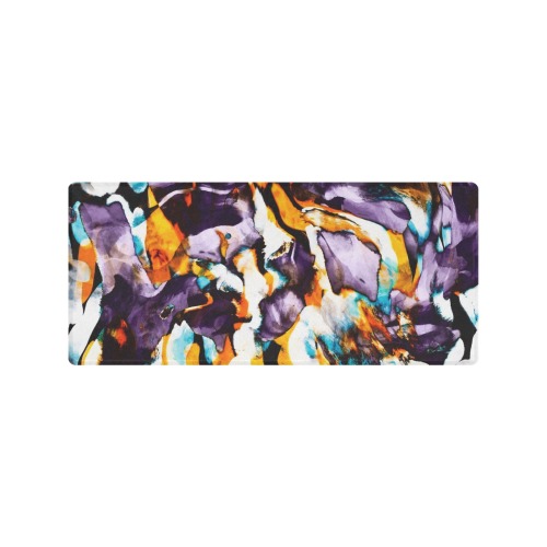 Colorful dark brushes abstract Gaming Mousepad (35"x16")