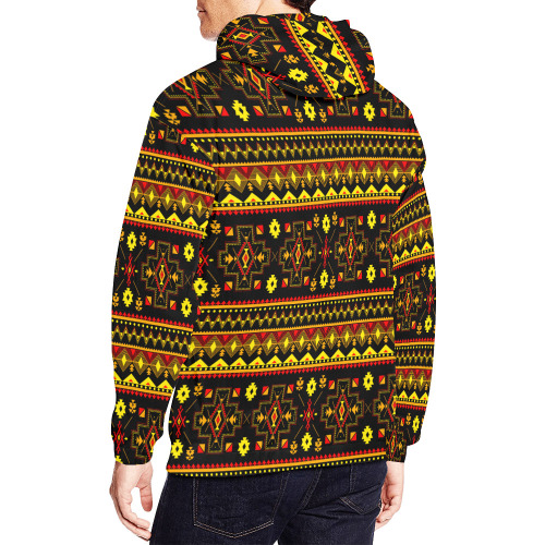 Aboriginal Ethnic Tribal Pattern All Over Print Hoodie for Men (USA Size) (Model H13)
