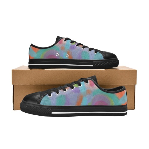 Original Abstract Art For Your Feet Low-Top Sneakers Women's Classic Canvas Shoes (Model 018)