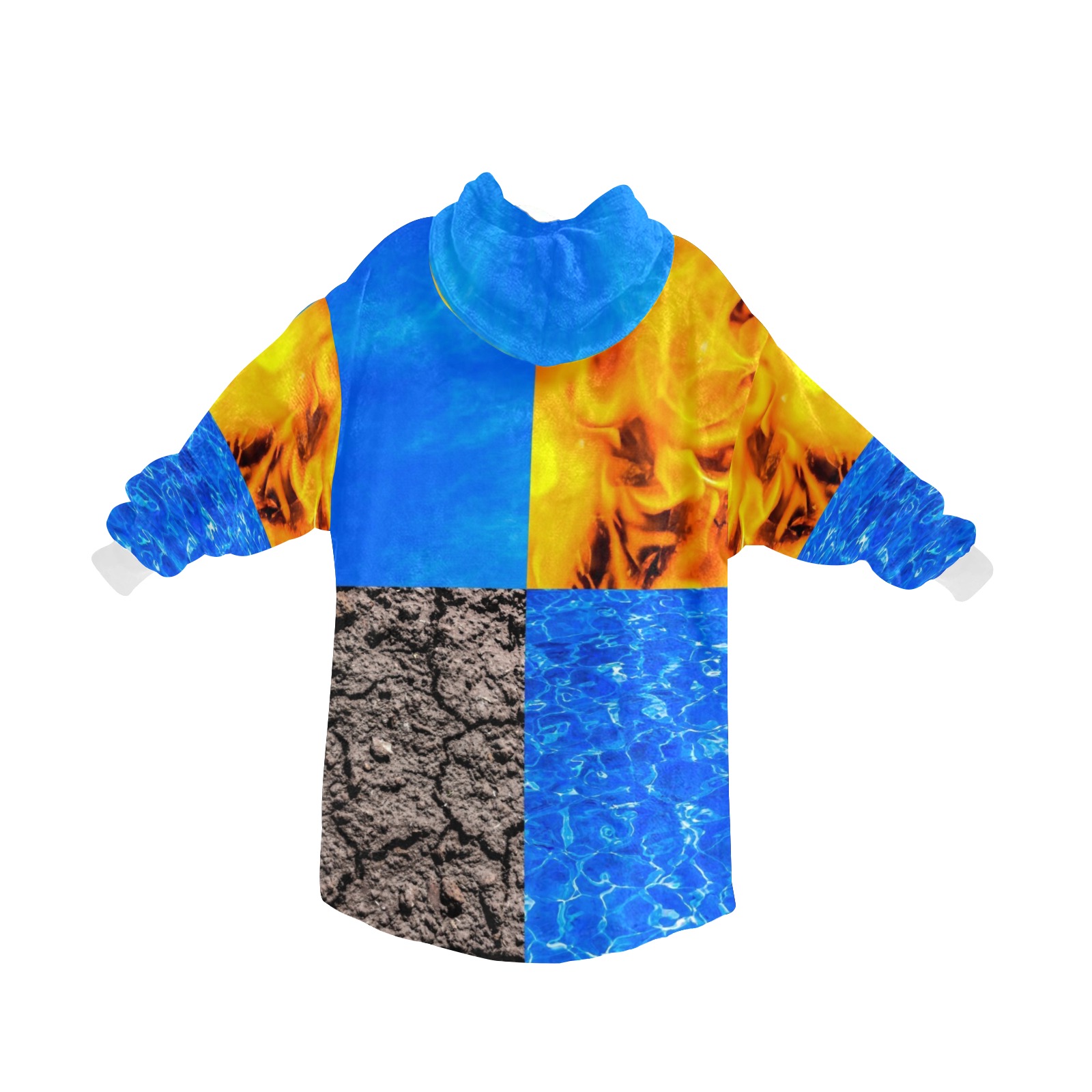 Four Elements Water Fire Earth Air Blanket Hoodie for Women