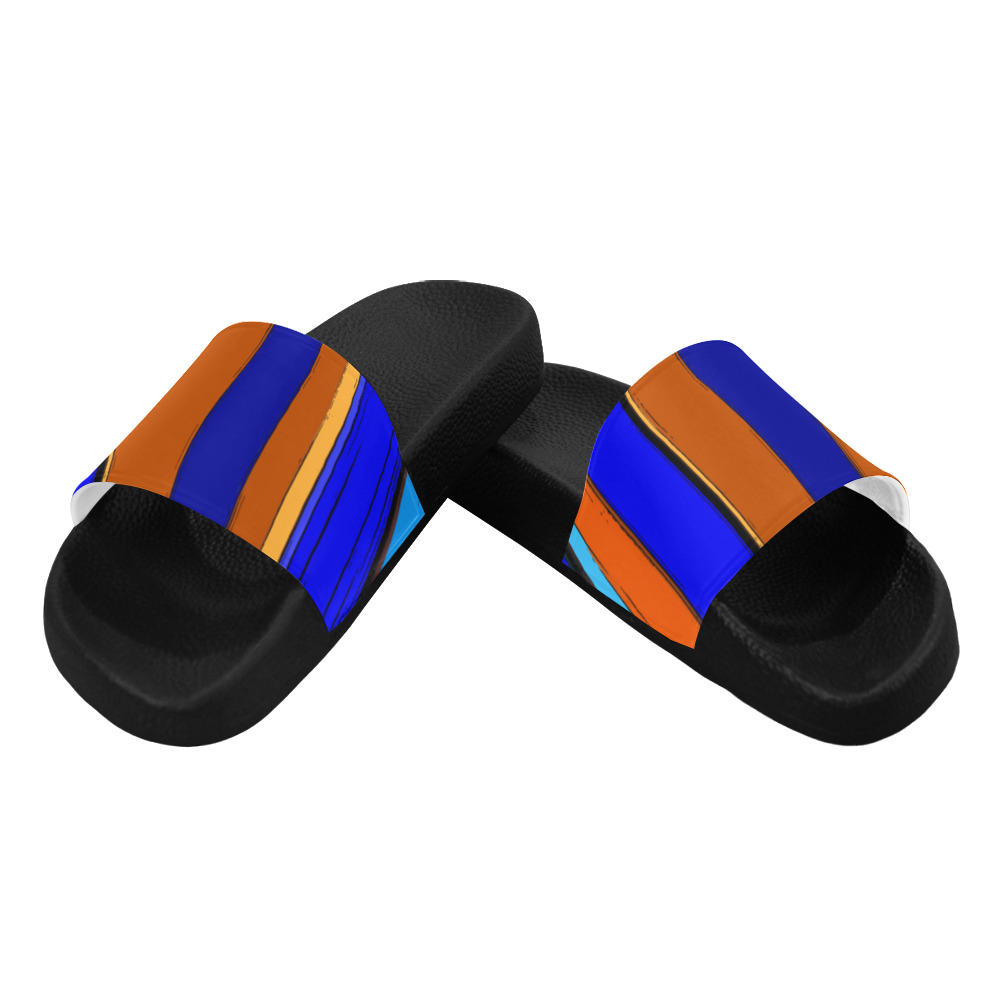 Abstract Blue And Orange 930 Men's Slide Sandals (Model 057)