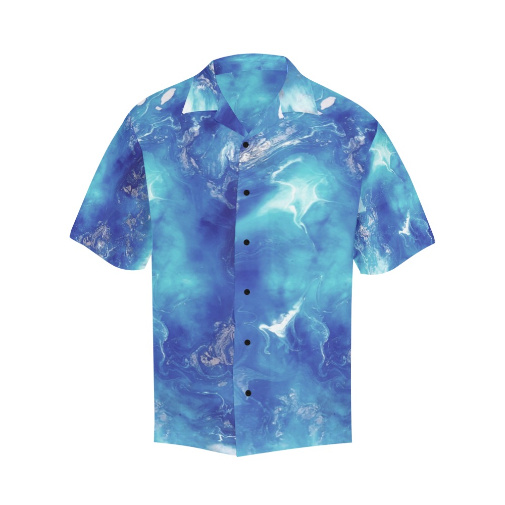 Encre Bleu Photo Hawaiian Shirt (Model T58)