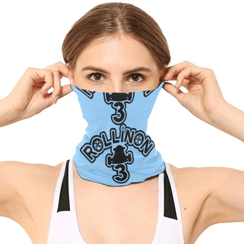 RollinOn3 Sky Blue Neck Gaiter Multifunctional Headwear