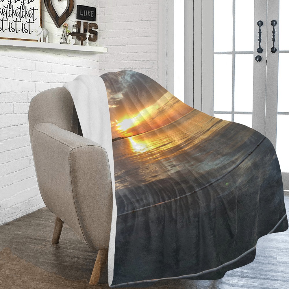 Pier Sunset Collection Ultra-Soft Micro Fleece Blanket 60"x80"