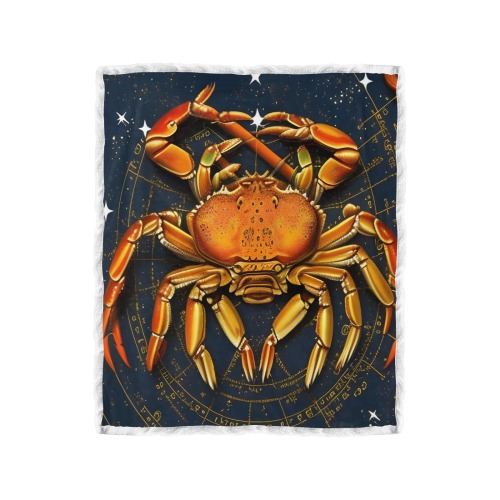 The Crab Double Layer Short Plush Blanket 50"x60"