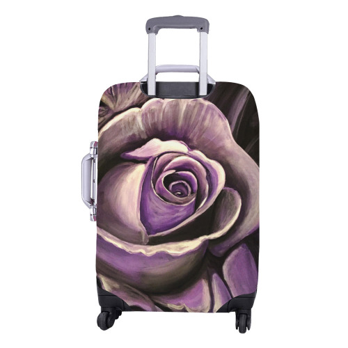 Purple Rose Luggage Cover/Medium 22"-25"