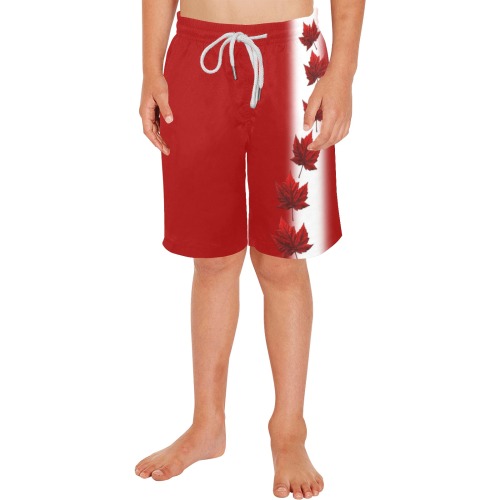 Canada Flag Kid's Swimshorts Boys' Casual Beach Shorts (Model L52)