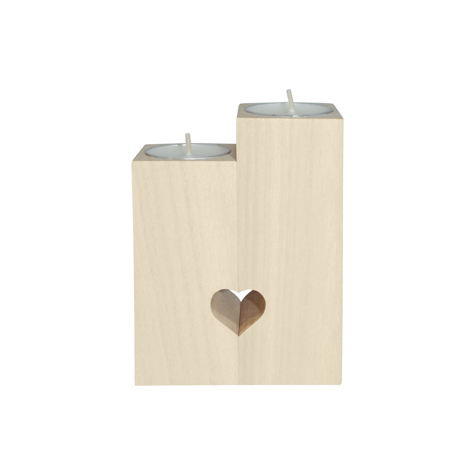 Meringue Wooden Candle Holder (Without Candle)