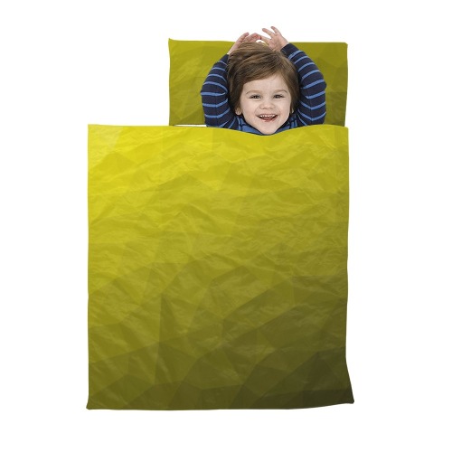 Yellow gradient geometric mesh pattern Kids' Sleeping Bag