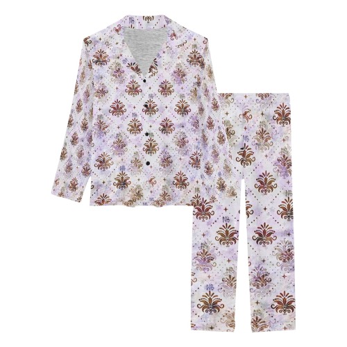 Soft Royal Pattern by Nico Bielow Women's Long Pajama Set