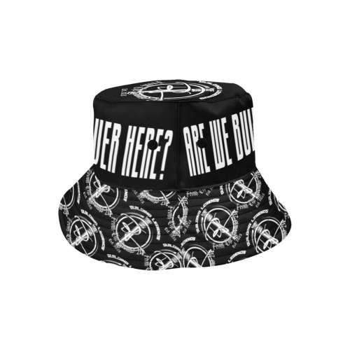 Are We Bucket Black White Unisex Summer Bucket Hat