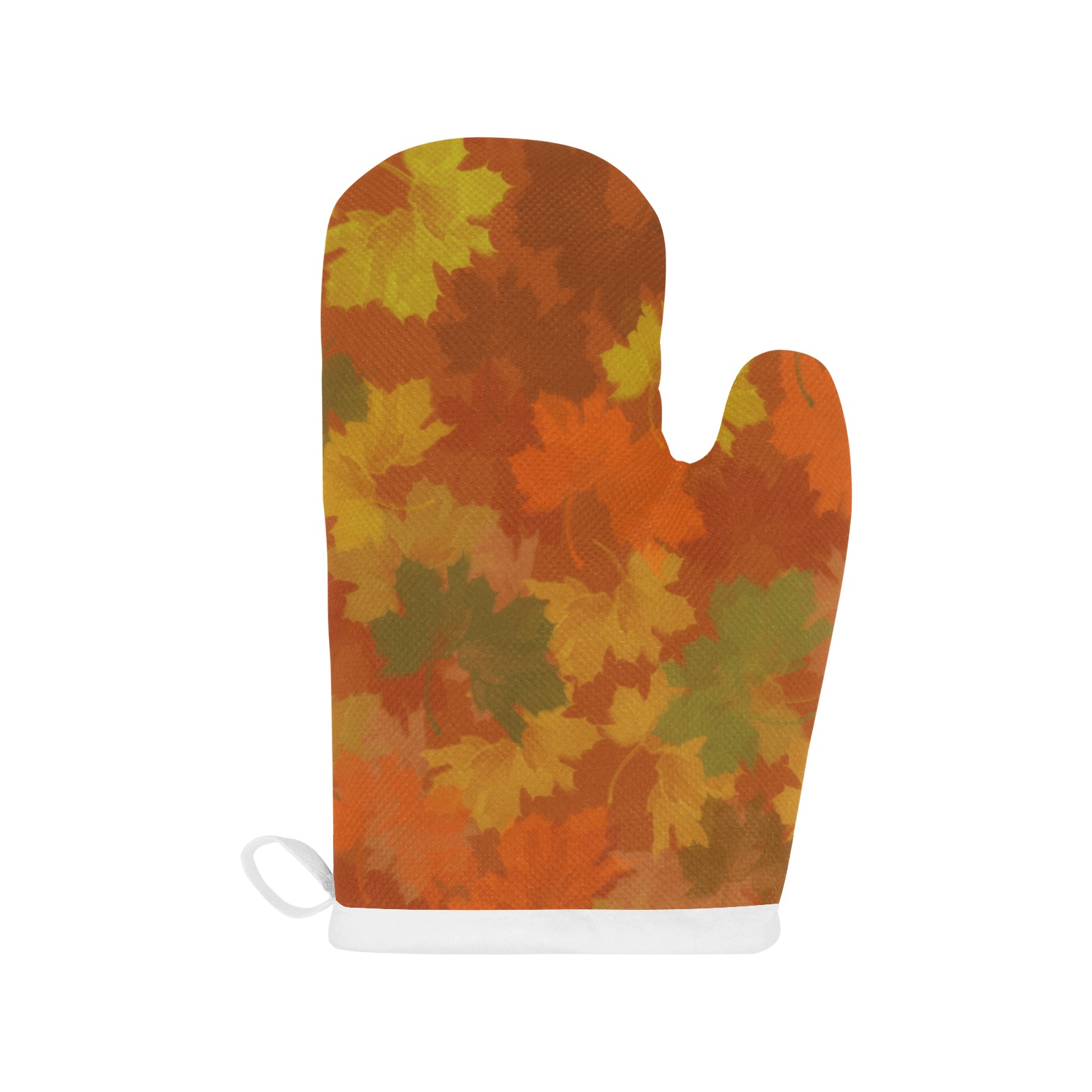 Fall Leaves / Autumn Leaves Linen Oven Mitt (One Piece)