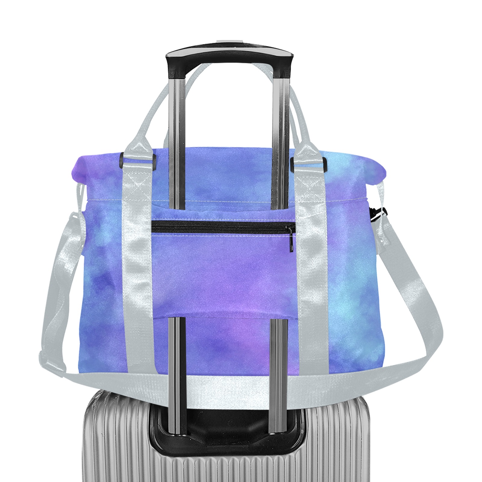 Misty Clouds Blue Large Capacity Duffle Bag (Model 1715)