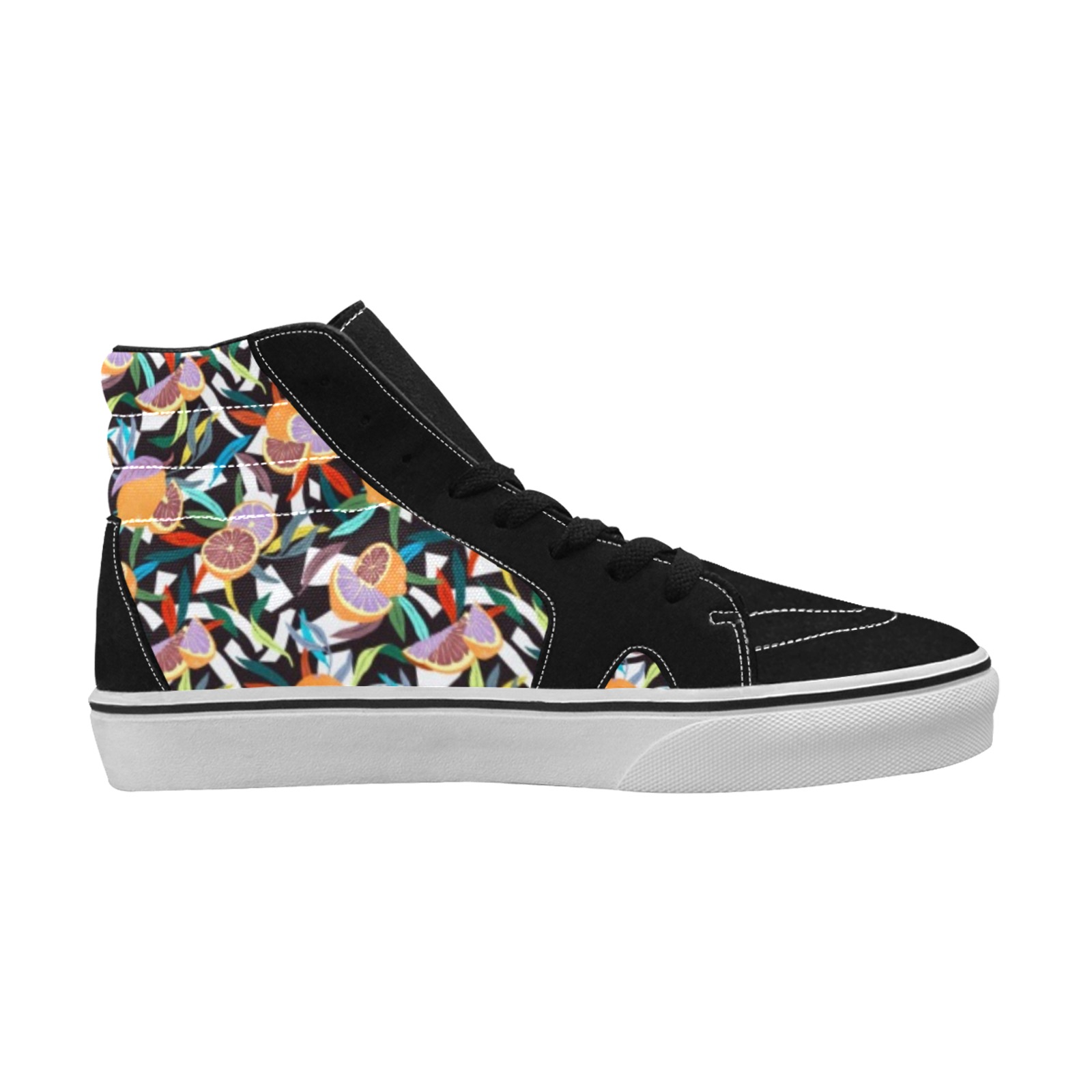 Fruits flowers and forms PD906 Women's High Top Skateboarding Shoes (Model E001-1)