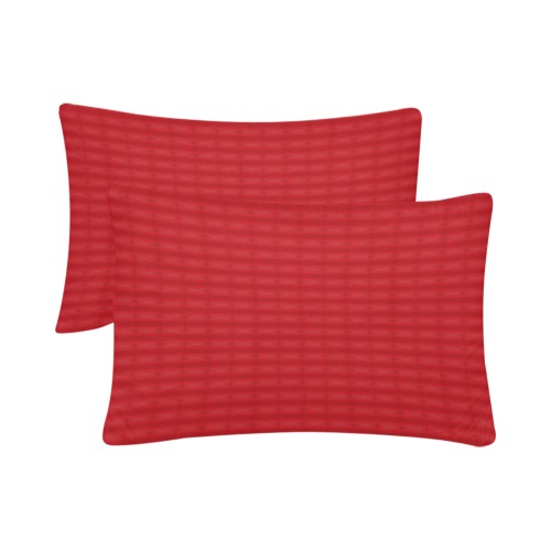 red repeating pattern Custom Pillow Case 20"x 30" (One Side) (Set of 2)