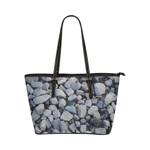 Gravel Leather Tote Bag/Small (Model 1651)