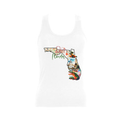 The State Of  Florida Women's Shoulder-Free Tank Top (Model T35)