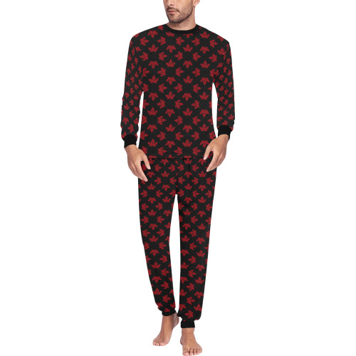 Cool Canada Men's Pajama Sets Men's All Over Print Pajama Set with Custom Cuff