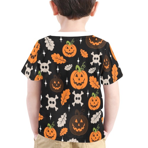Happy Halloween Little Boys' All Over Print Crew Neck T-Shirt (Model T40-2)
