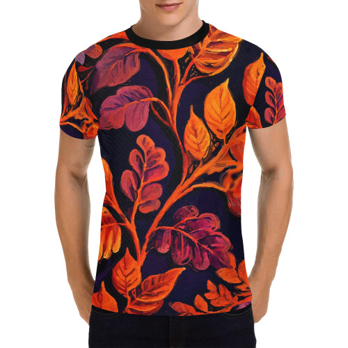 flowers botanic art (10) all over print tshirt All Over Print T-Shirt for Men (USA Size) (Model T40)