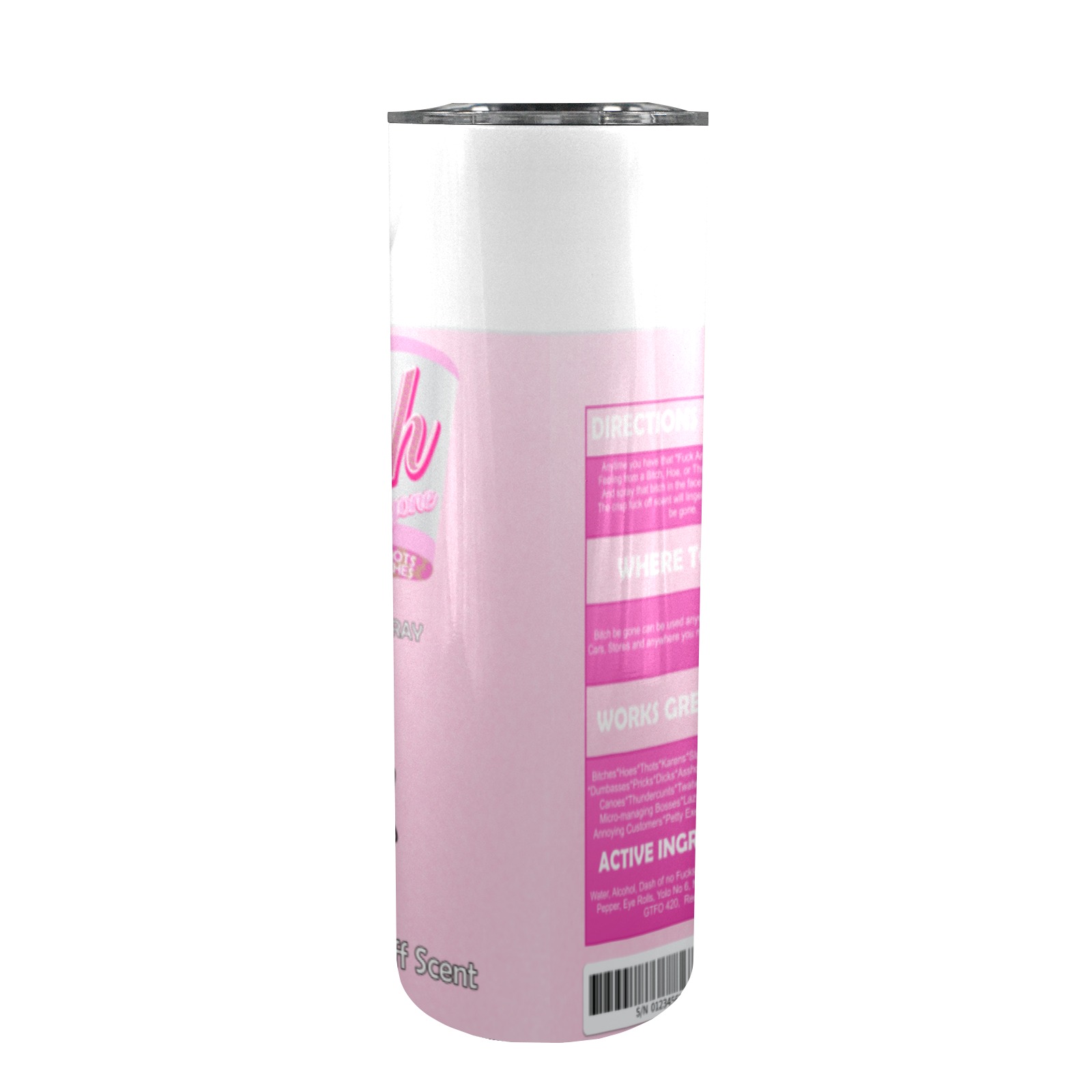 Bitchpinkleopard 20oz Tall Skinny Tumbler with Lid and Straw