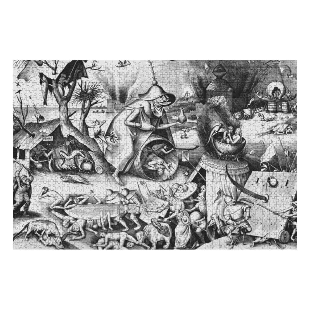 Pieter Bruegel the Elder- The Seven Deadly Sins 1000-Piece Wooden Photo Puzzles