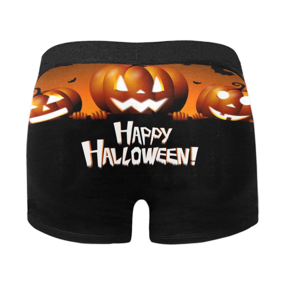 Happy Halloween pumpkin Men's All Over Print Boxer Briefs (Model L10)