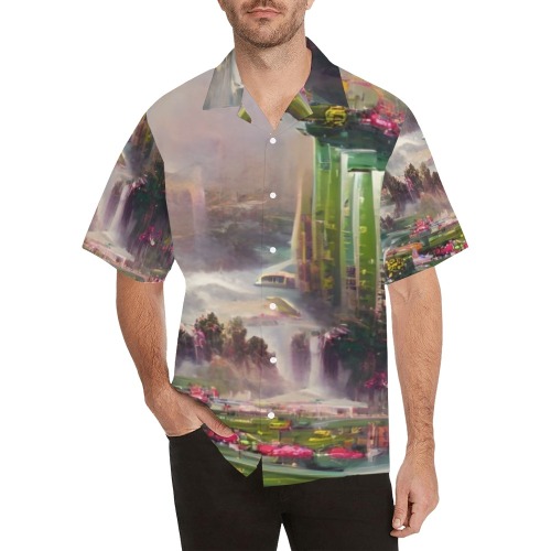 Imagination 001 Hawaiian Shirt with Merged Design (Model T58)