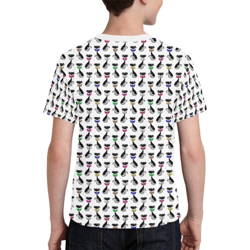 Black Cats Wearing Bow Ties Kids' All Over Print T-shirt (Model T65)