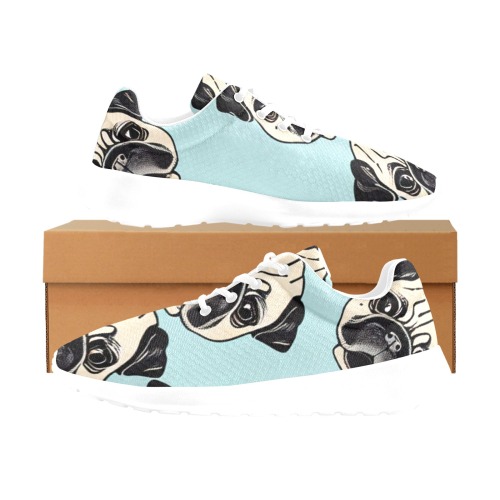 Cute Pugs Women's Athletic Shoes (Model 0200)