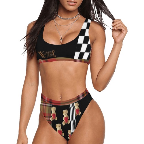 MountClaire Sport Top & High-Waisted Bikini Swimsuit (Model S07)