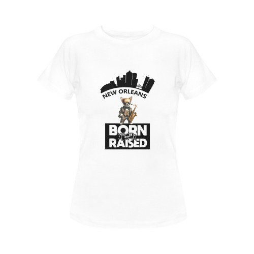 Jazz Chihuahua New Orleans Born And Raised Women's T-Shirt in USA Size (Front Printing Only)