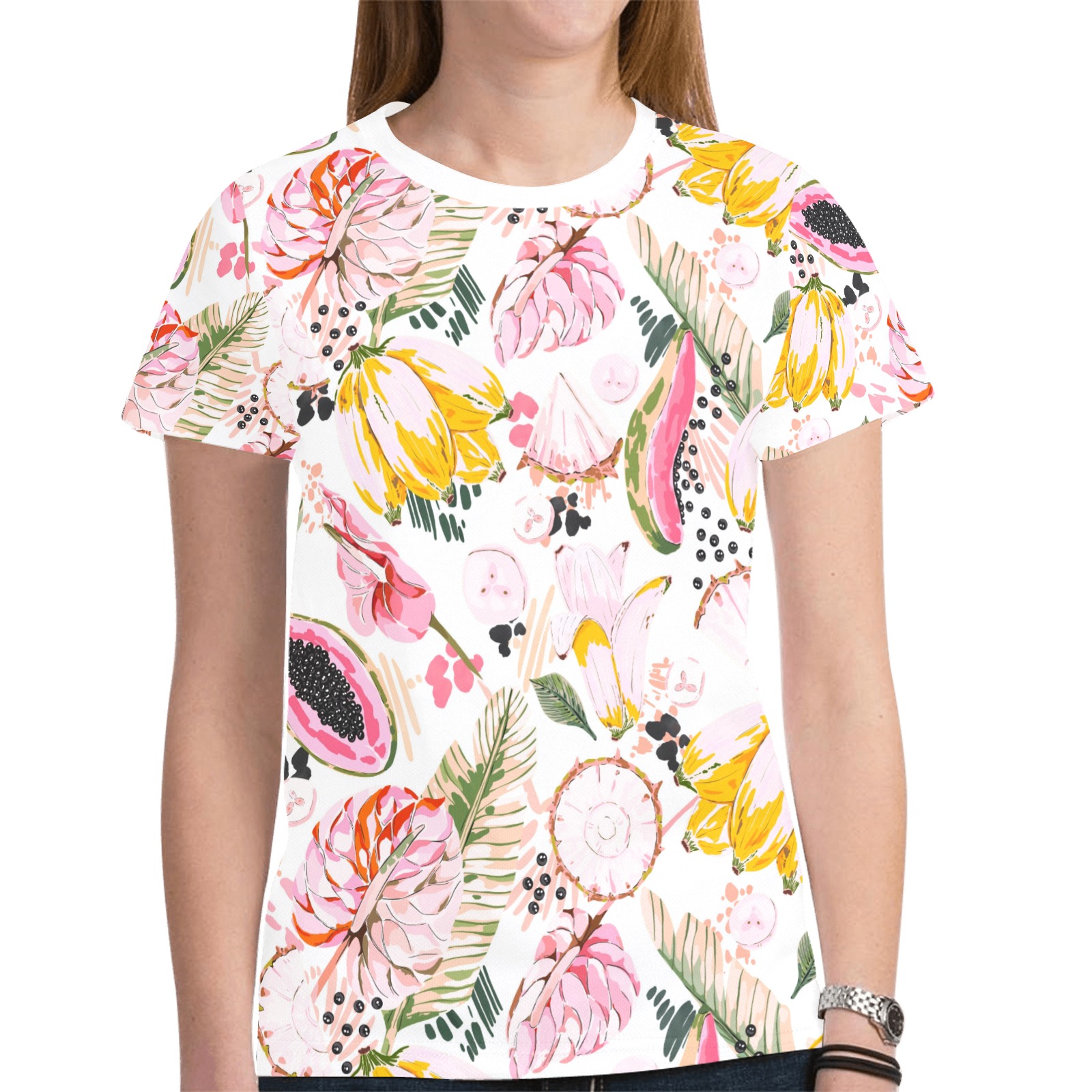 Tropical feast 07U New All Over Print T-shirt for Women (Model T45)